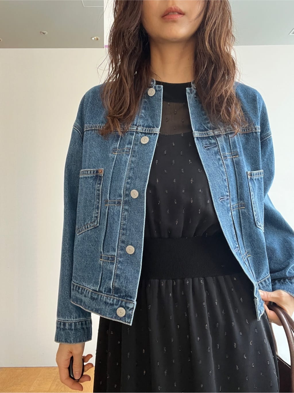 misaさんの「DRESSTERIOR｜【ウォッシャブル/きれいめ】フィルムドット シアードレス」を使ったコーディネート