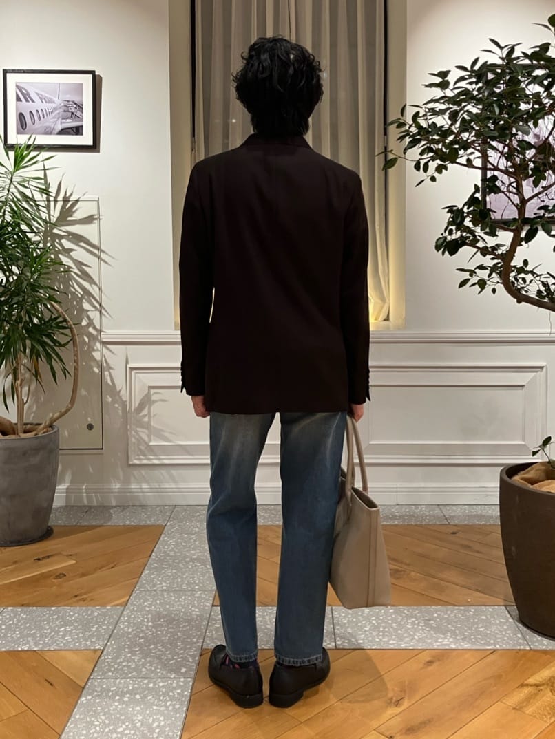junyaさんの「DRESSTERIOR｜【セットアップ可】ブラウンツイル ダブルジャケット」を使ったコーディネート