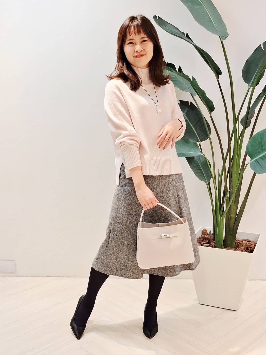 YuKaRiさんの「UNTITLED｜【8色展開/洗える】ウールカシミヤ ハイネックニット」を使ったコーディネート