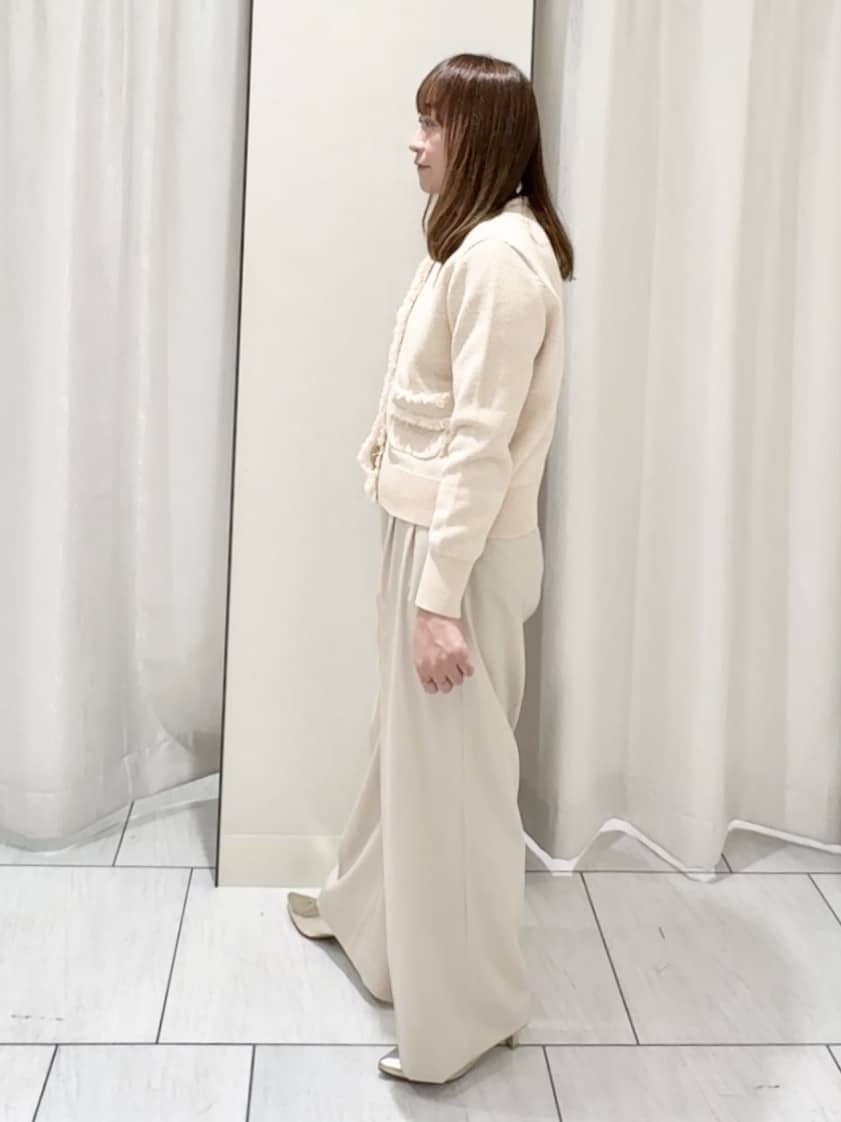 ʏᴜᴋɪᴋᴏさんの「UNTITLED｜【洗える/ウエスト後ろゴム】ウール混　タックワイドパンツ」を使ったコーディネート