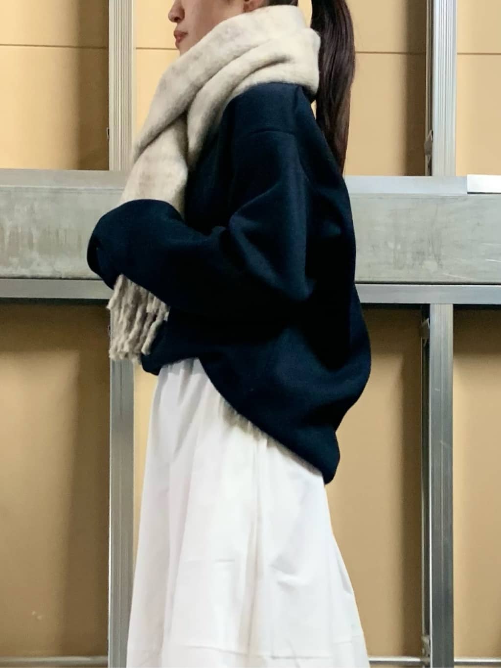 sahoさんの「THE SHOP TK｜【裏起毛で暖かい】レトロフリーススウェット 洗濯機OK」を使ったコーディネート