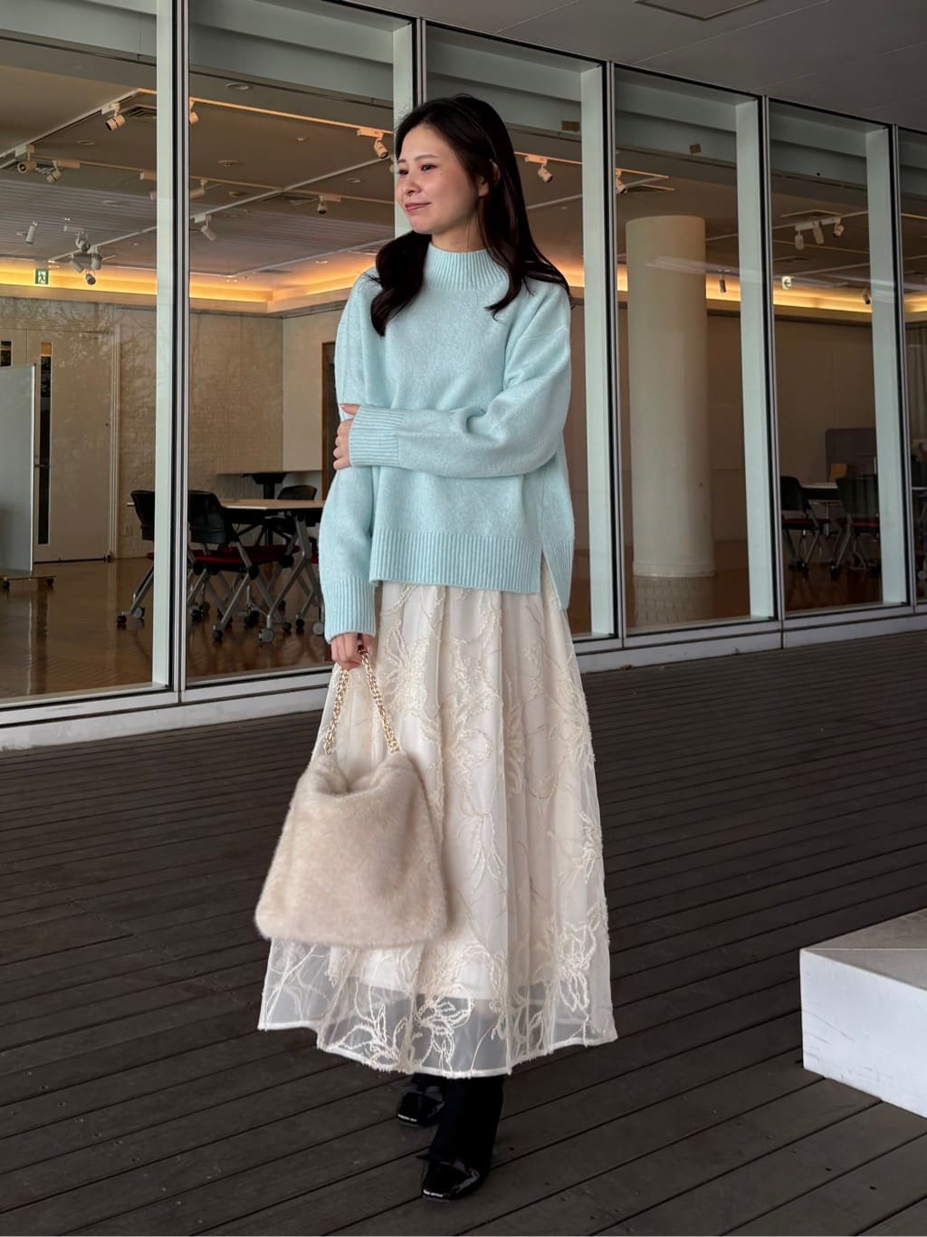 AOIさんの「Couture brooch｜【5色展開】やわらかヤクライクニット」を使ったコーディネート