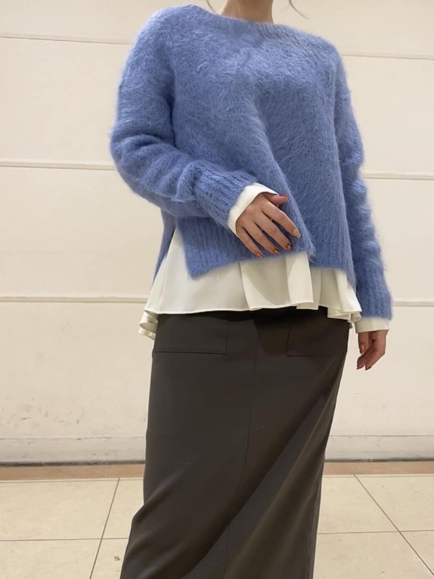 watanabeさんの「UNTITLED｜【ゆったり】アルパカ混シャギーニット」を使ったコーディネート