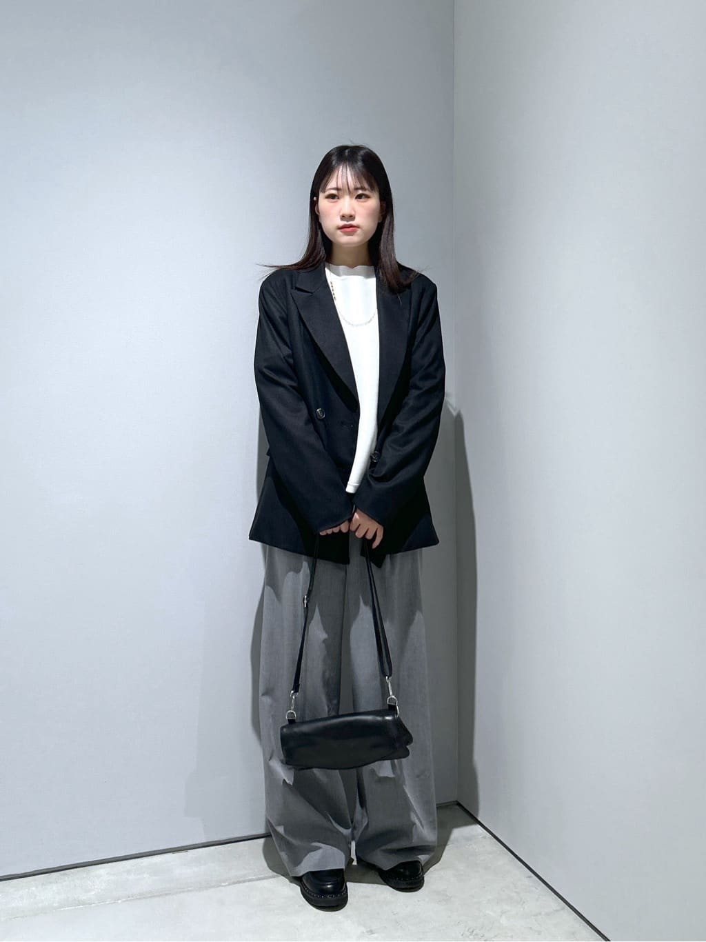 Renoさんの「INDIVI｜Comfy SET UP｜ダブルブレストジャケット【再入荷／セットアップ対応／通勤／カセット服】」を使ったコーディネート