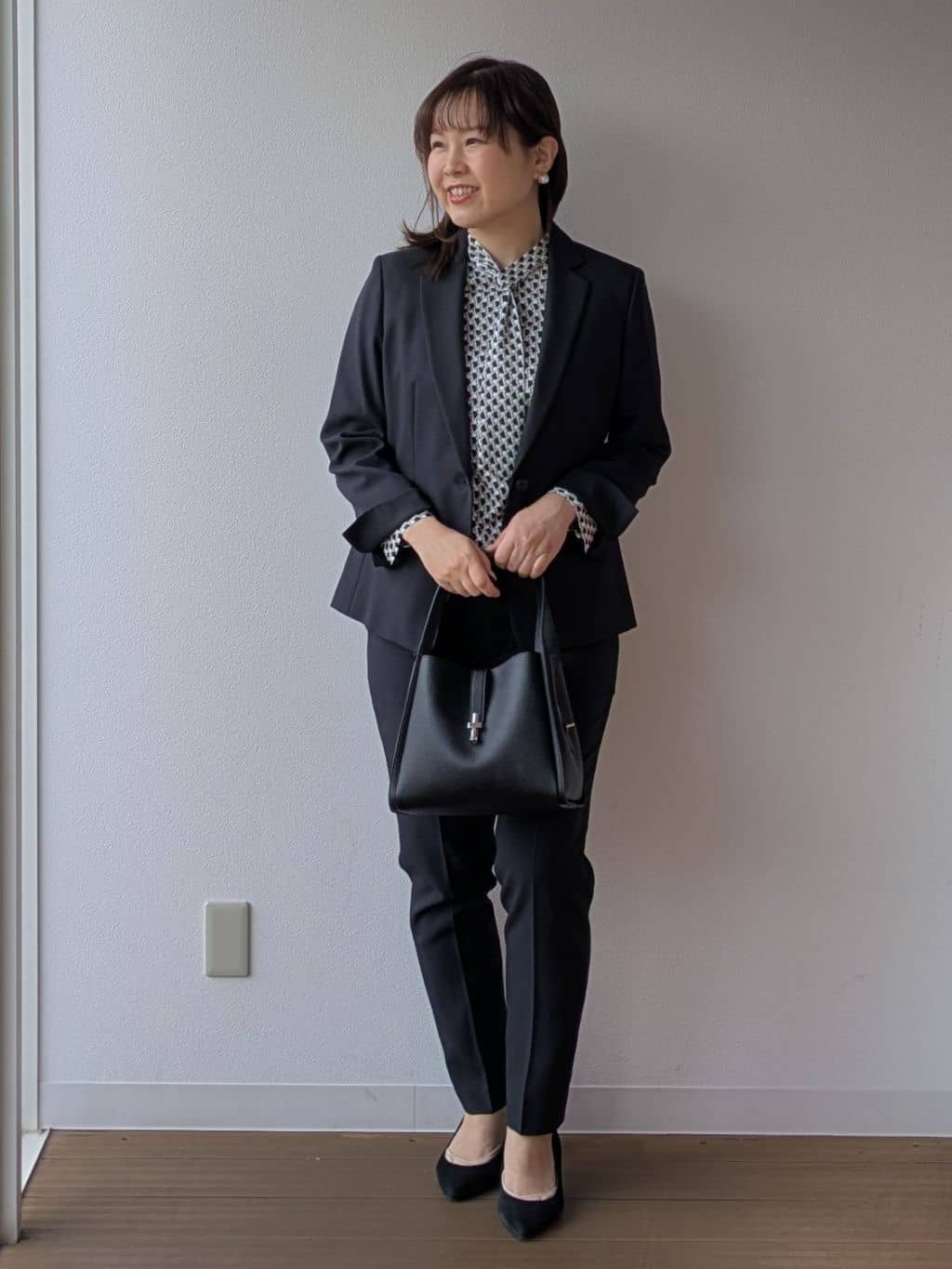 なみきさんの「UNTITLED｜【洗える/お仕事スーツ】ドライメランジ テーラードジャケット」を使ったコーディネート