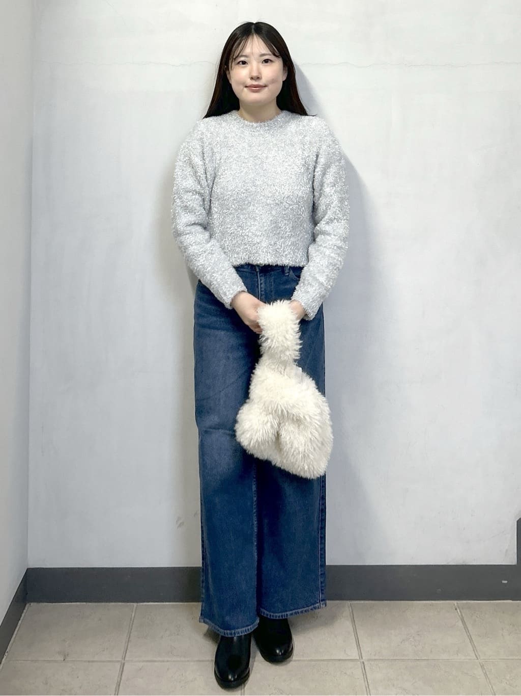 sayaさんの「OPAQUE.CLIP｜きらきらフェザーニット【洗濯機OK】」を使ったコーディネート