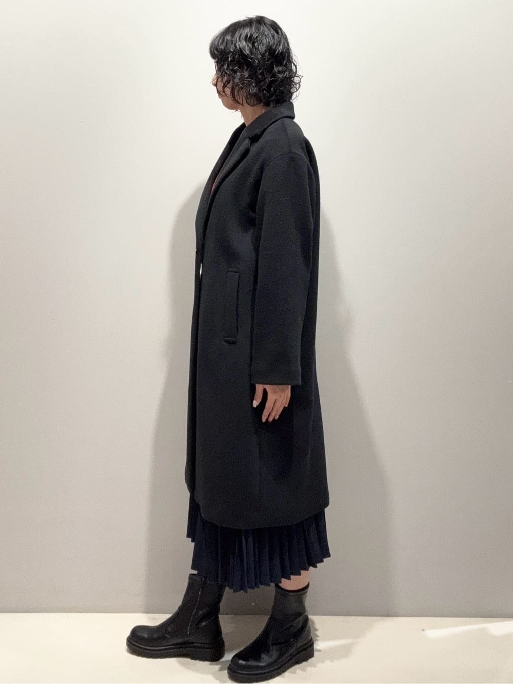 naoさんの「OPAQUE.CLIP｜カシミヤブレンドウールチェスターコート」を使ったコーディネート