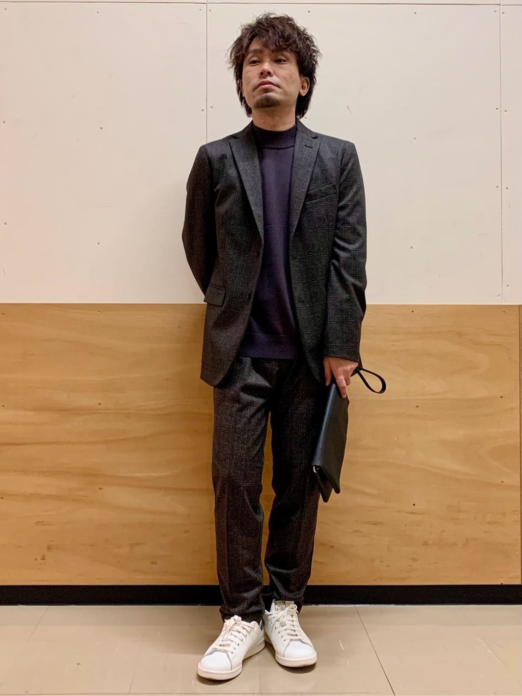 MATUさんの「THE SHOP TK｜起毛TRジャージジャケット 【洗濯機OK／ストレッチ／セットアップ可】」を使ったコーディネート