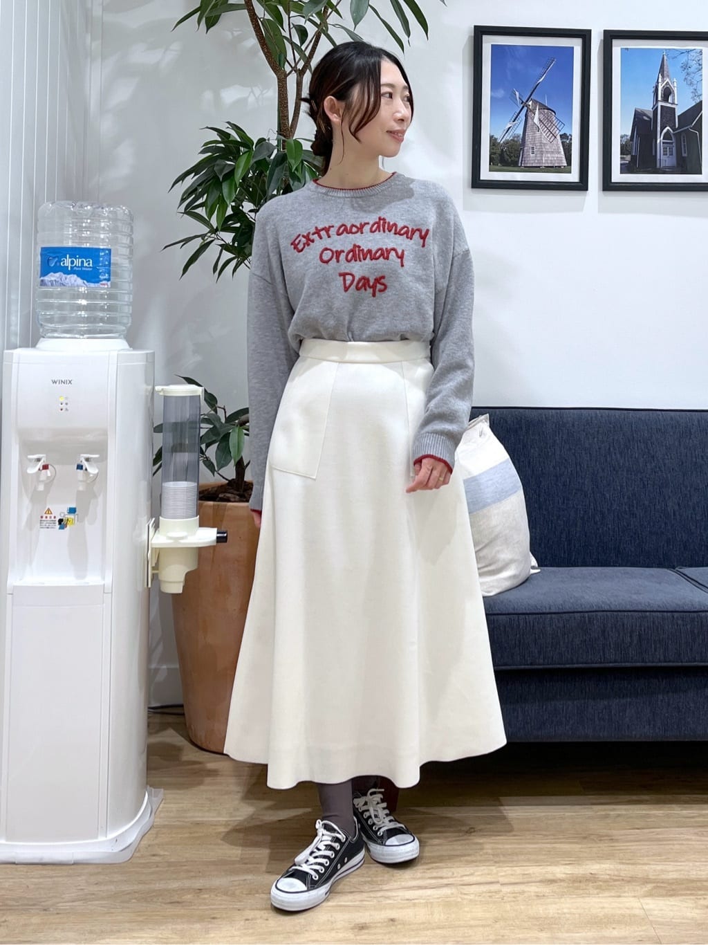 canaさんの「Dessin｜【撥水・2WAY】ミュラーダウンコートミドル丈」を使ったコーディネート
