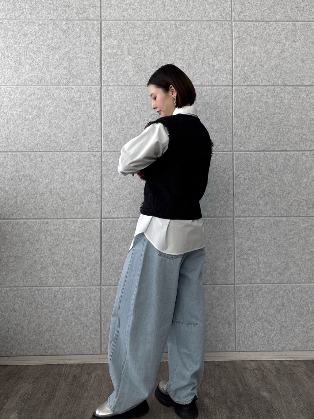 ayanoさんの「INDIVI｜Timeless｜ビッグポケットフォルムシャツ【接触冷感】」を使ったコーディネート