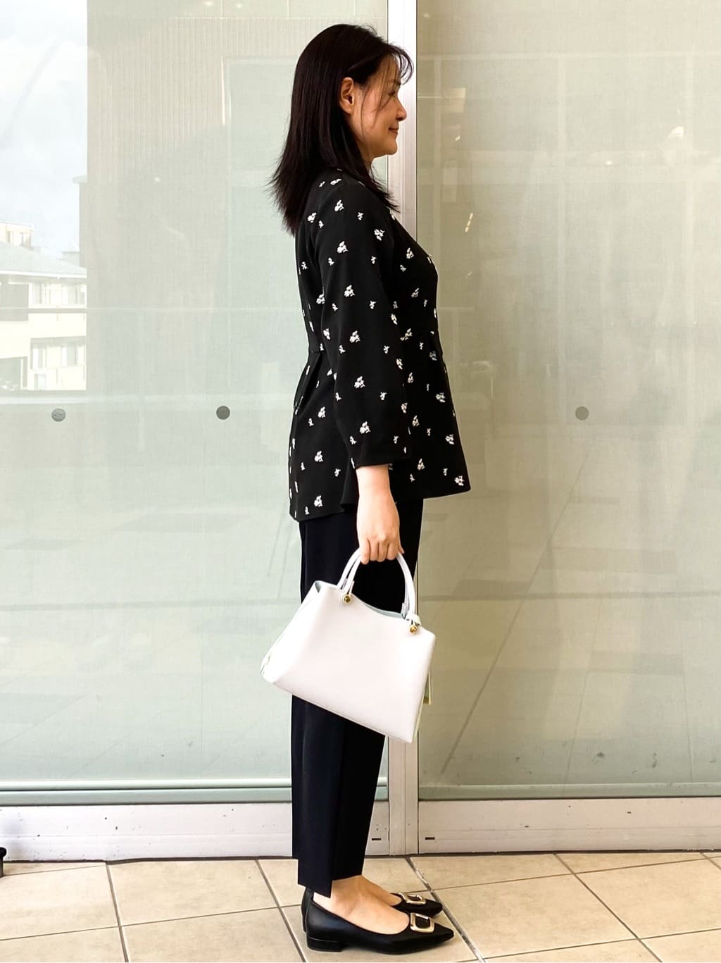 Jeanさんの「OPAQUE.CLIP｜フラワー刺繍ペプラムブラウス【洗濯機OK】」を使ったコーディネート