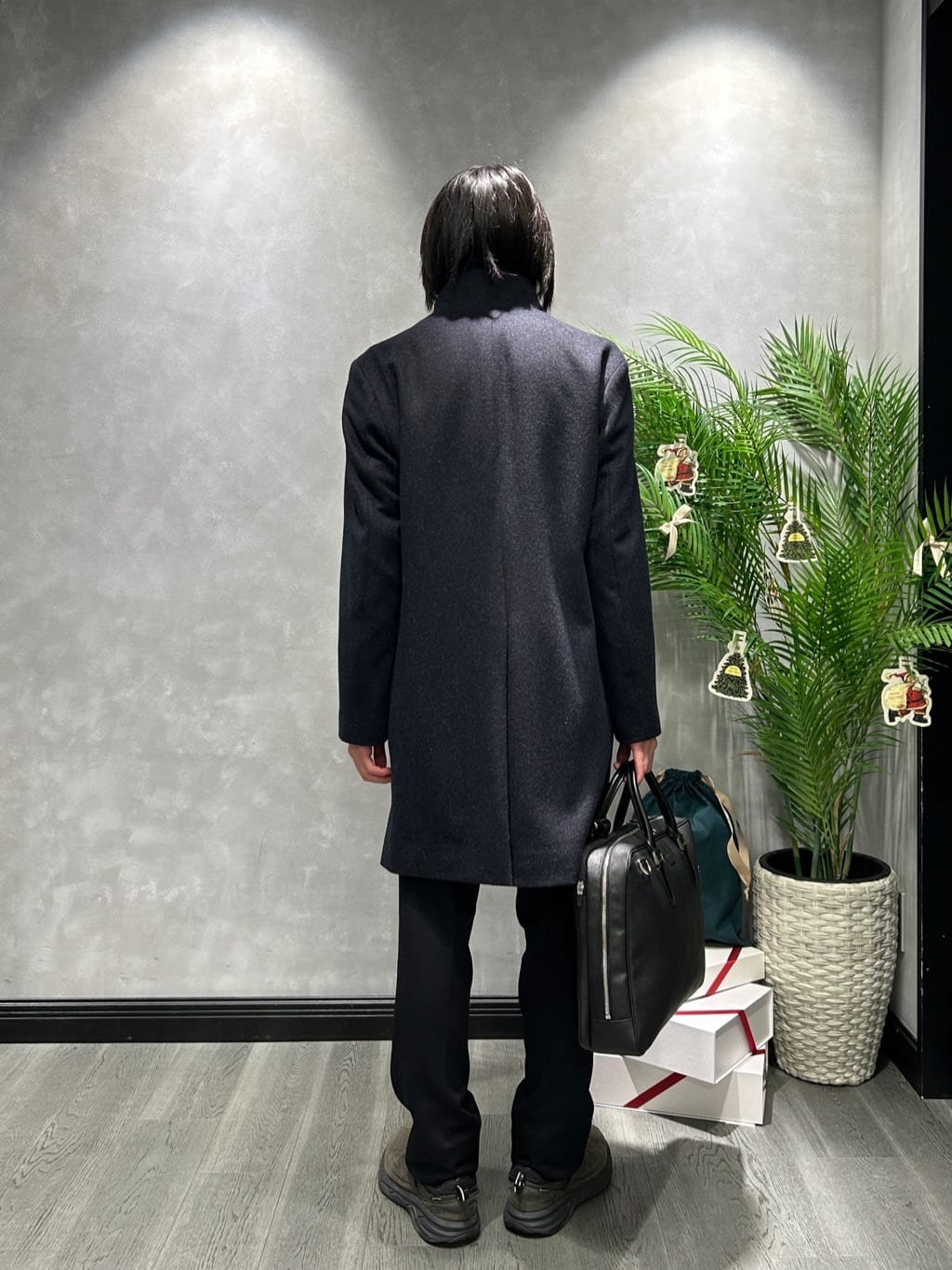 ruiさんの「TAKEO KIKUCHI｜【ウールカシミヤブレンド】ビーバー調 スタンドカラー コート」を使ったコーディネート