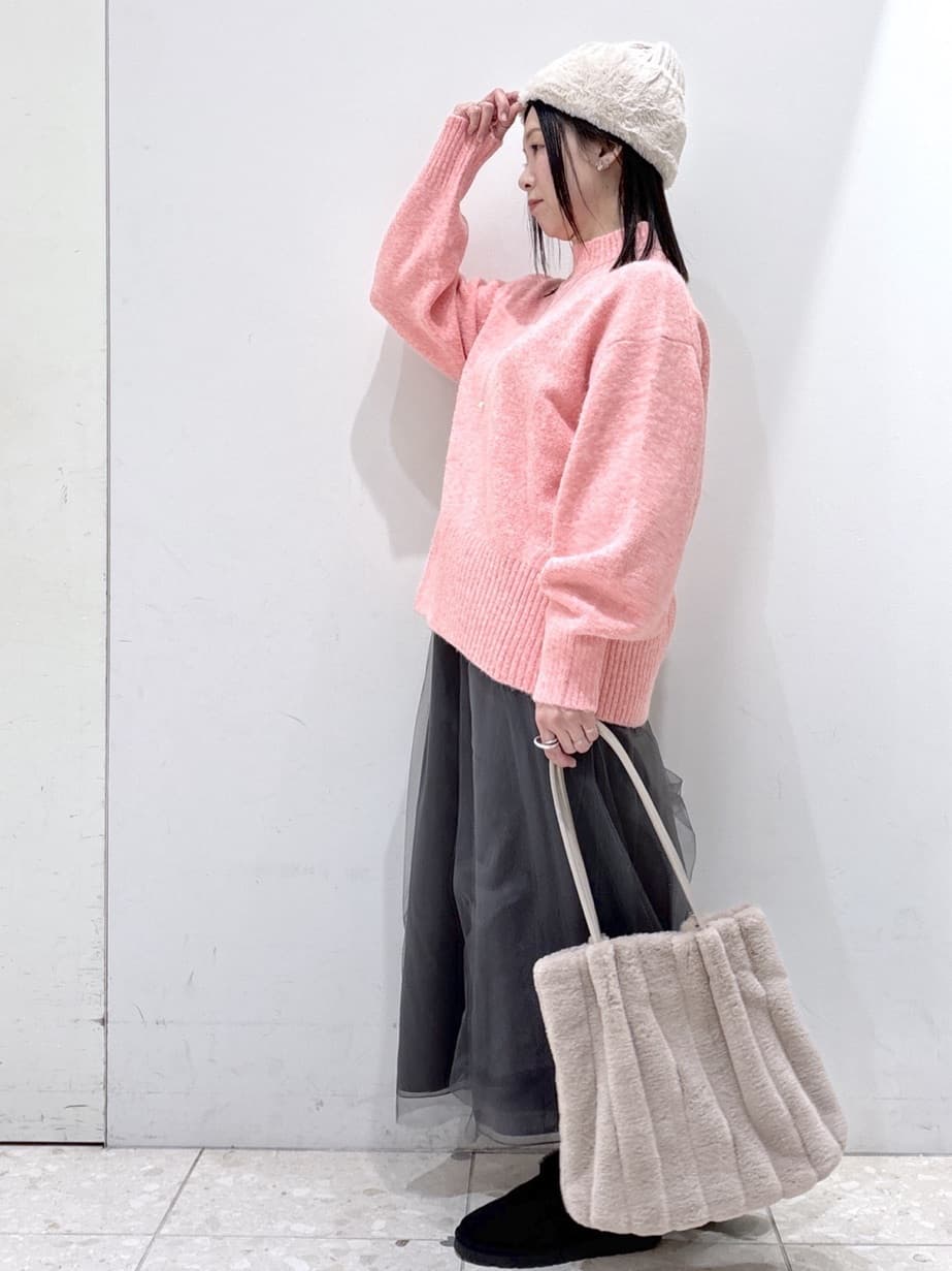 mameさんの「OPAQUE.CLIP｜ふわふわハイネックニット【洗濯機OK】」を使ったコーディネート