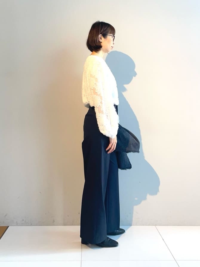 murayamaさんの「INDIVI｜【軽量／SETUP可能】ストレッチツイードジャケット」を使ったコーディネート