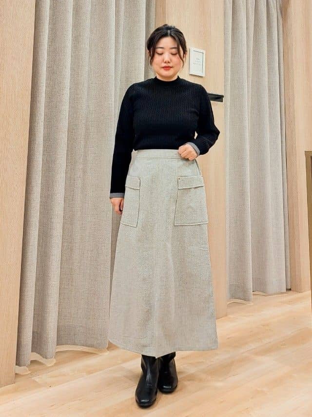 ふるさんの「grove｜クラシカルツイード Aラインスカート」を使ったコーディネート