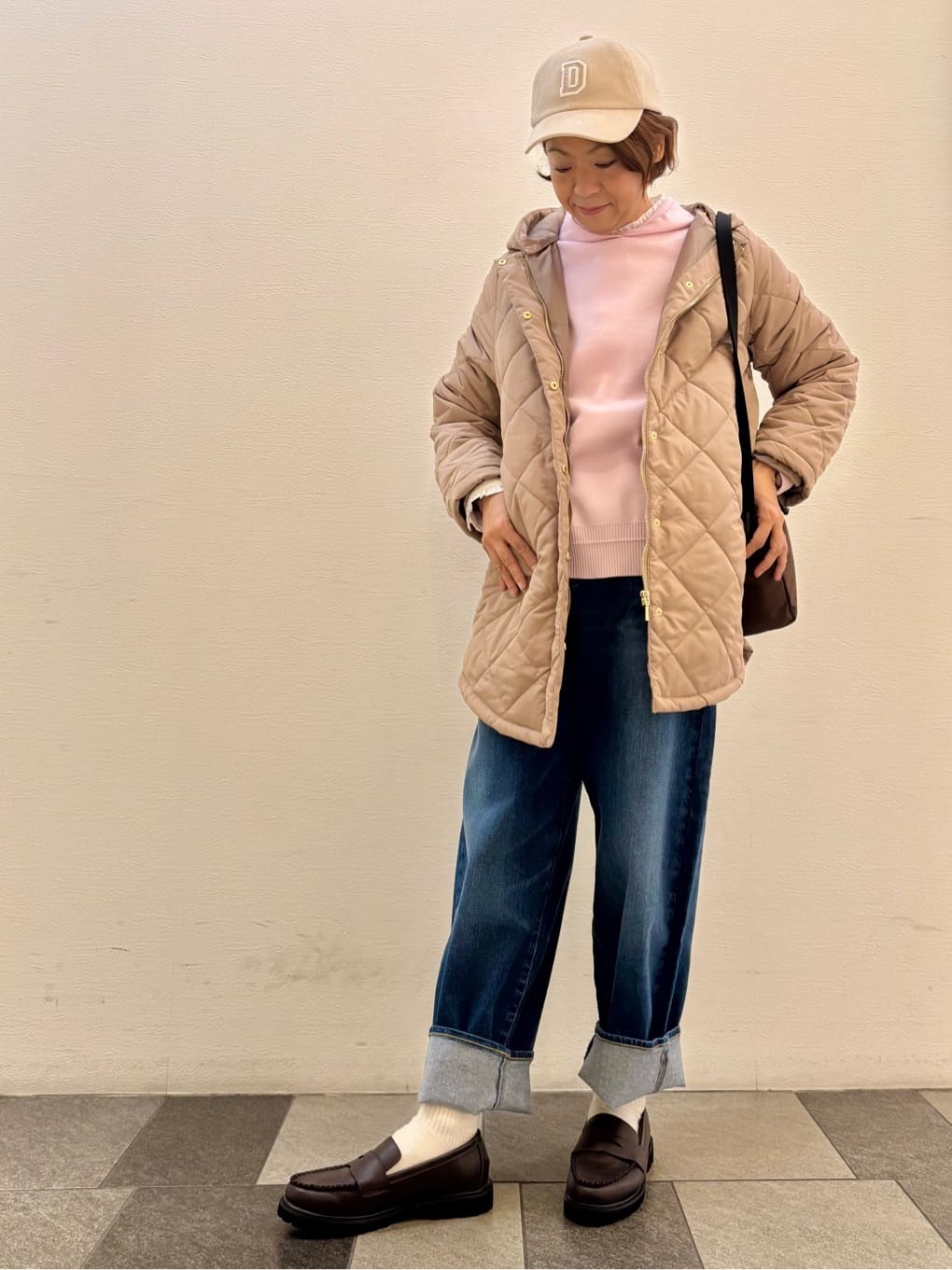 Haruさんの「Dessin｜【2WAY/洗える】中綿キルトコート」を使ったコーディネート