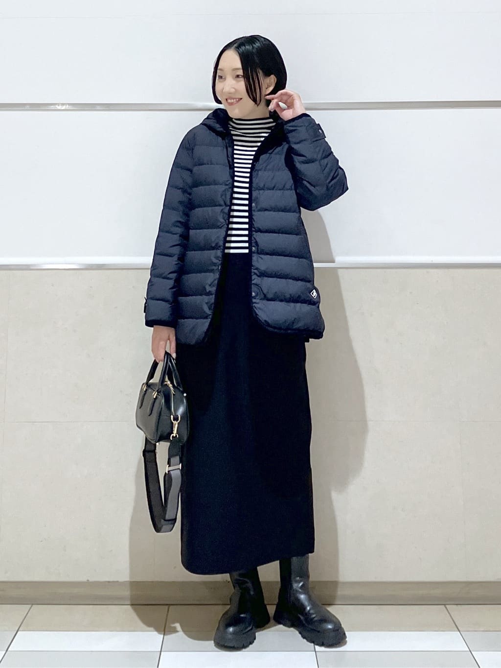 eriko さんの「Dessin｜【洗える】リブタートルネックニット」を使ったコーディネート