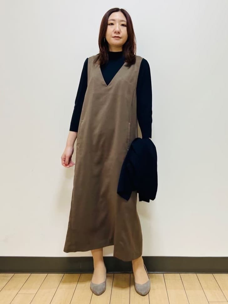 miiiさんの「Reflect｜【選べる5色／アンサンブル可】プチハイネックリブニット」を使ったコーディネート