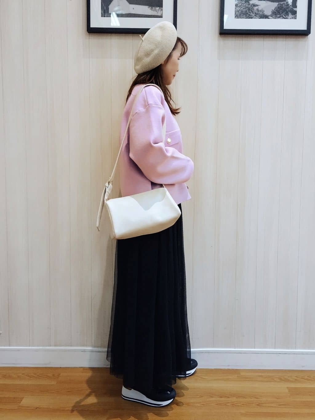 yseさんの「SHOO･LA･RUE｜【洗濯機可/S-LL】1枚でも羽織りでも 華やか上品カーデ」を使ったコーディネート