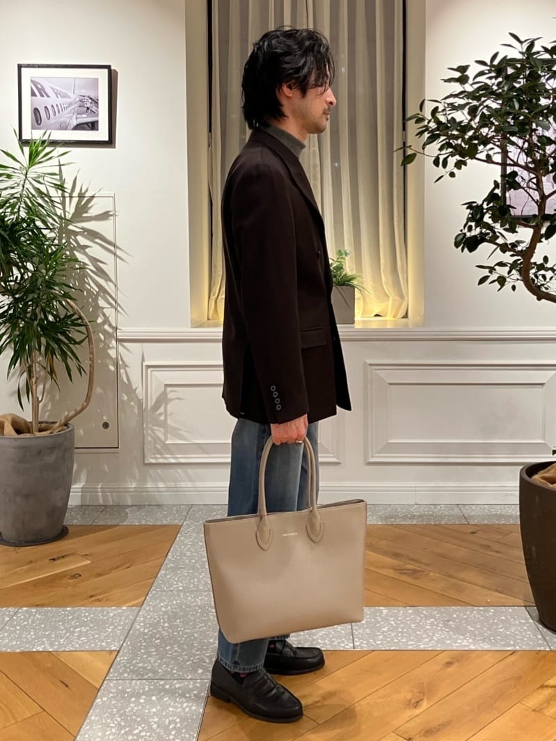 junyaさんの「DRESSTERIOR｜【セットアップ可】ブラウンツイル ダブルジャケット」を使ったコーディネート