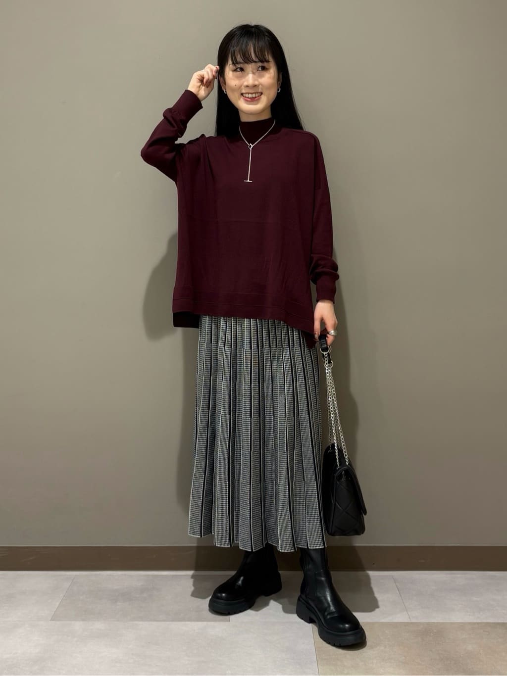 KEIKOさんの「INDIVI｜【洗える】ラメニットカーディガン」を使ったコーディネート