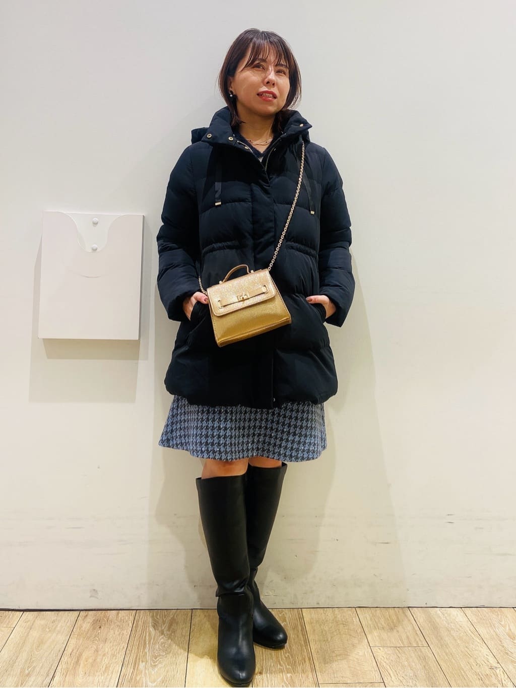 YUKOさんの「index｜KAWADAダウンドロストミドルコート【撥水／洗濯機OK／2WAY／静電気防止裏地】《XS～3L》」を使ったコーディネート