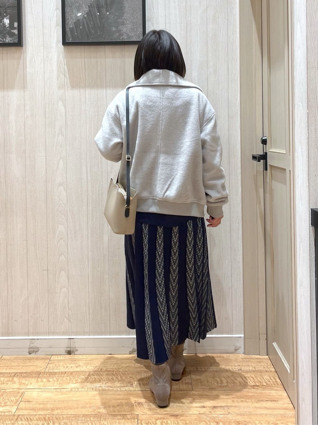 shirayuuuさんの「SHOO･LA･RUE｜【S-LL】軽くてふんわりあたたかい スライバージャケット」を使ったコーディネート