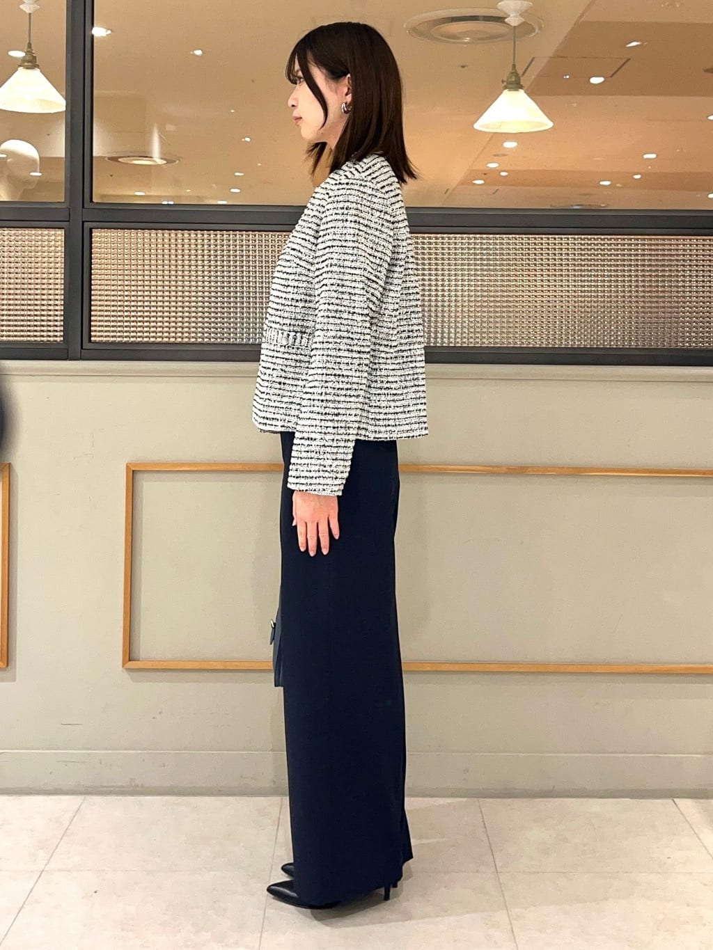 kumiさんの「INDIVI｜【洗える／透けにくい】ダイヤ柄プリントブラウス」を使ったコーディネート