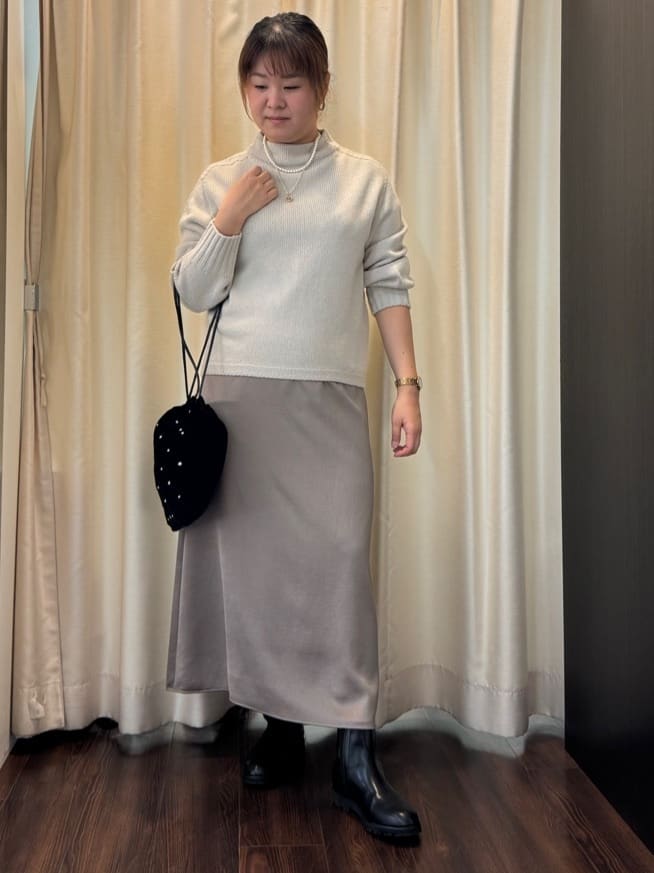 Ayaさんの「UNTITLED｜【洗える】スポンディッシュ ボトルネックニット」を使ったコーディネート