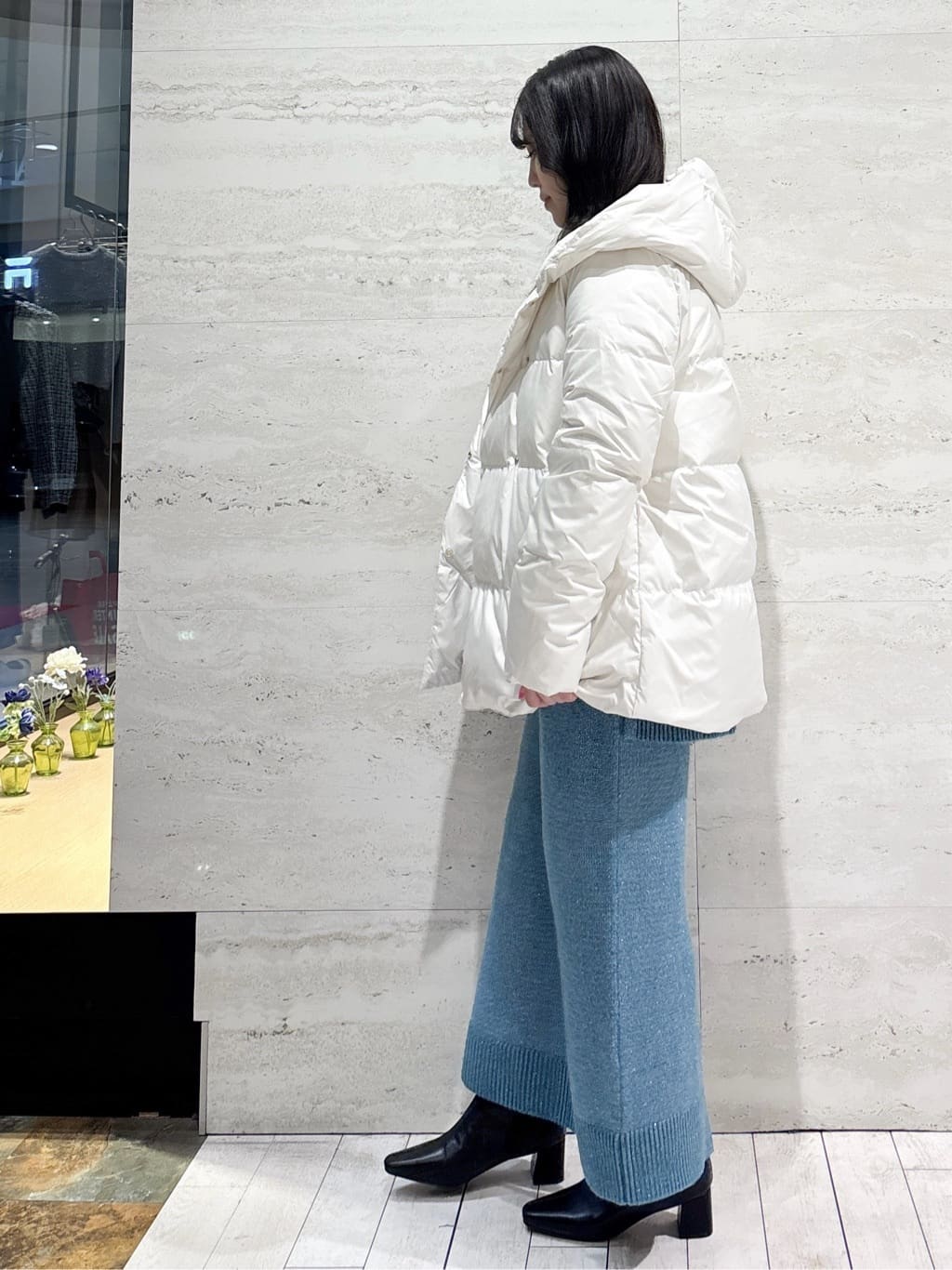 かほさんの「OPAQUE.CLIP｜ラメスパンコールナロースカート／セットアップ対応可【洗濯機OK】」を使ったコーディネート