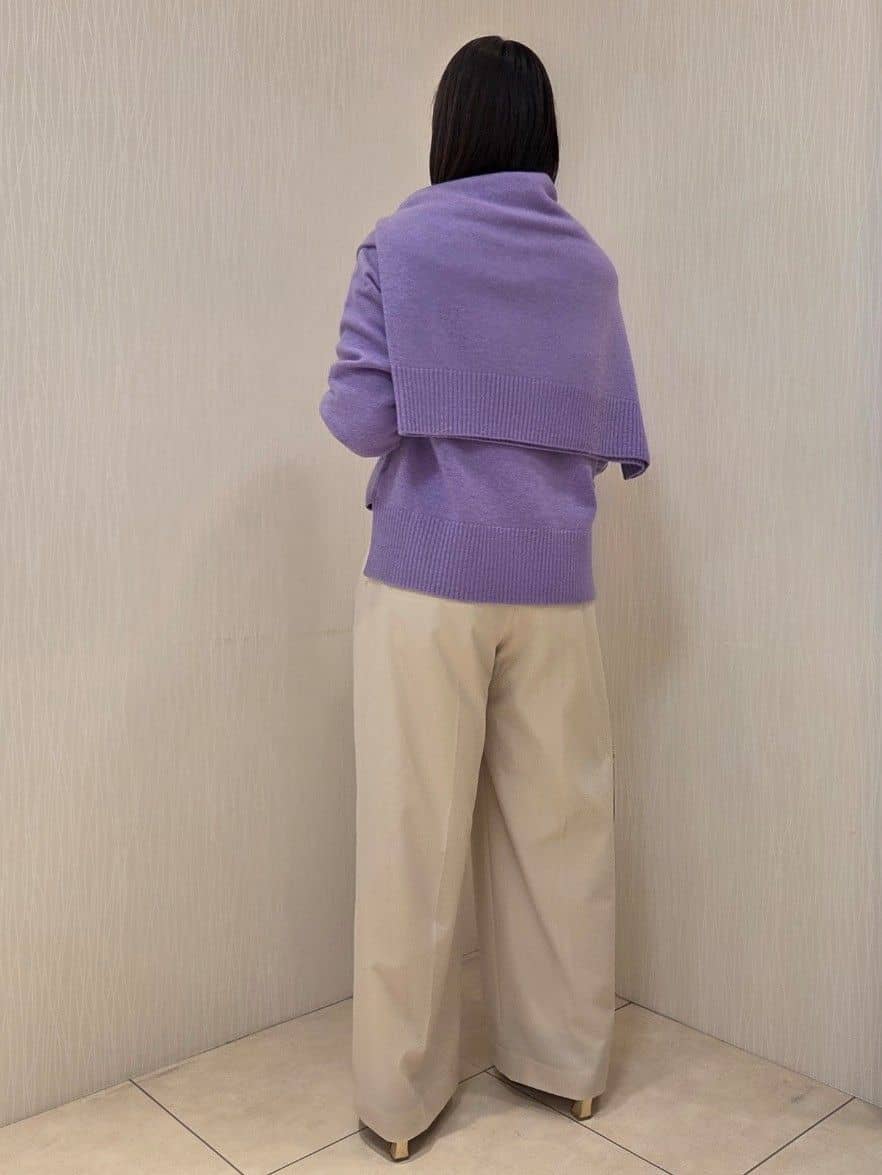 naokoさんの「UNTITLED｜【重ね着もおすすめ/洗える】ウールカシミヤ クルーネックニット」を使ったコーディネート