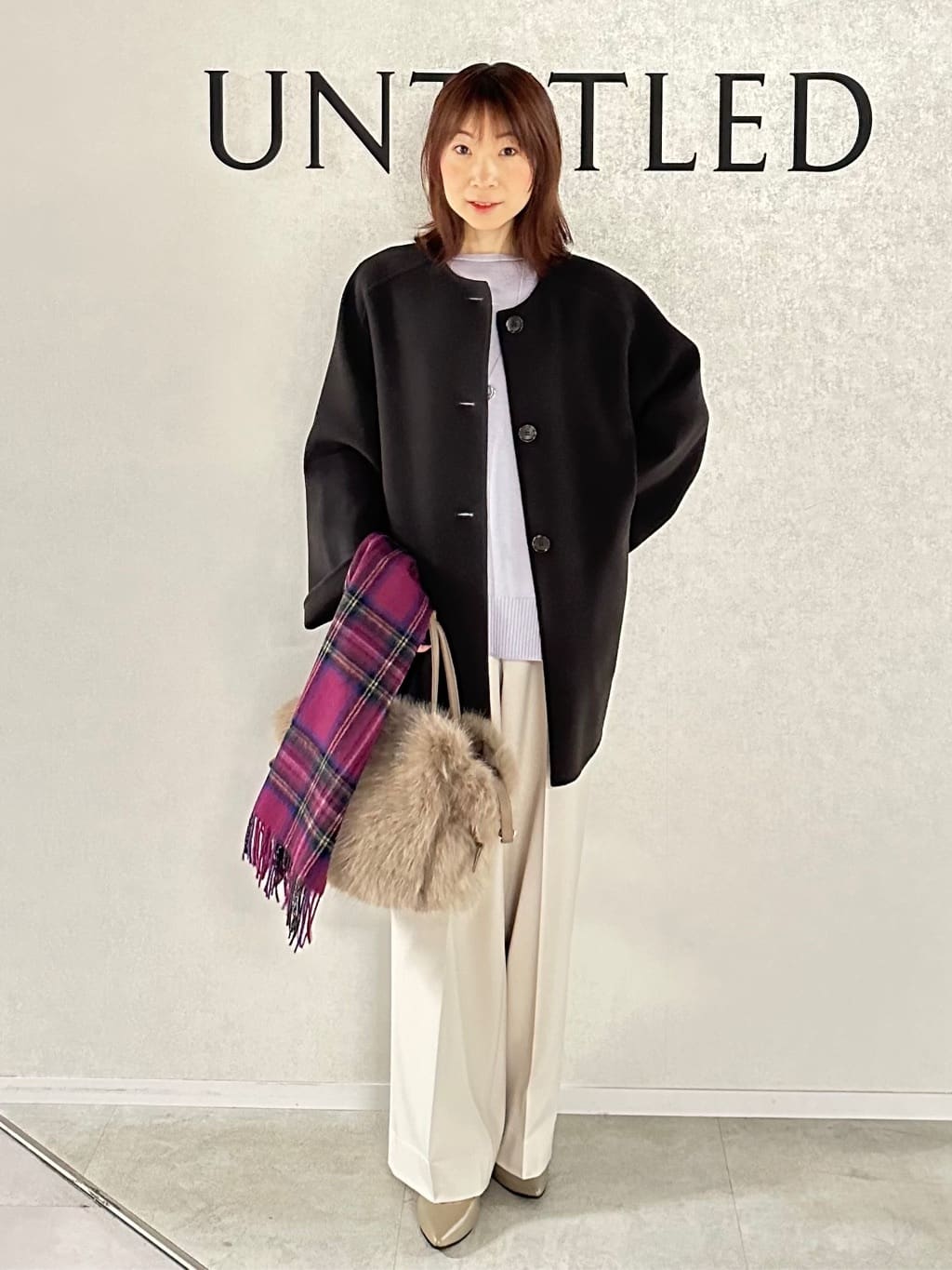 Miwaさんの「UNTITLED｜【ミディ丈/軽やか】セミラグランリバー コート」を使ったコーディネート