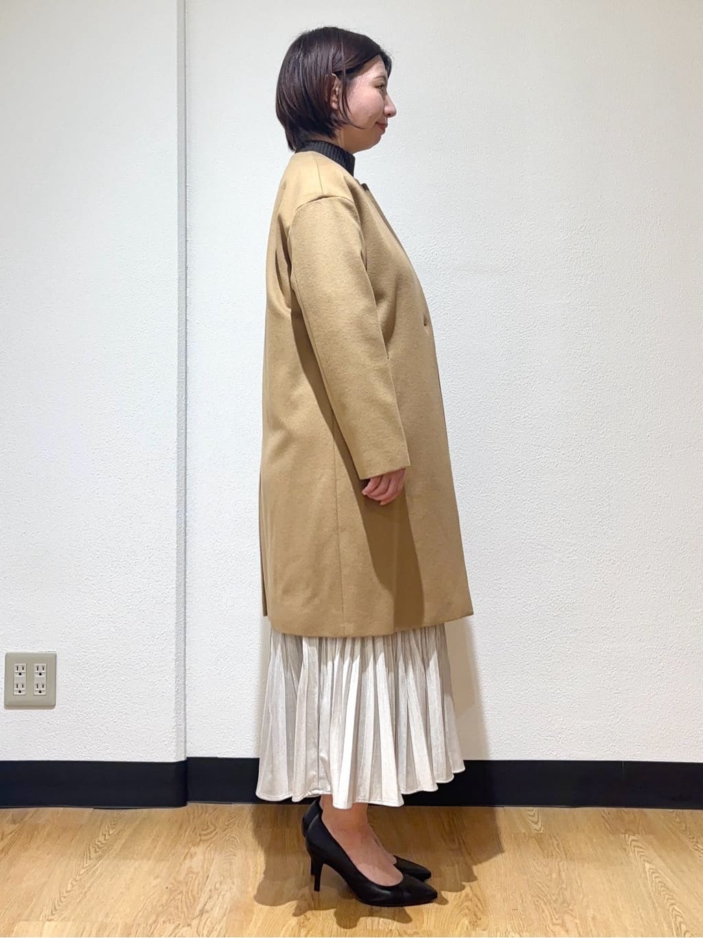 MIKIKOさんの「UNTITLED｜【8色展開/洗える】ウールカシミヤ ハイネックニット」を使ったコーディネート