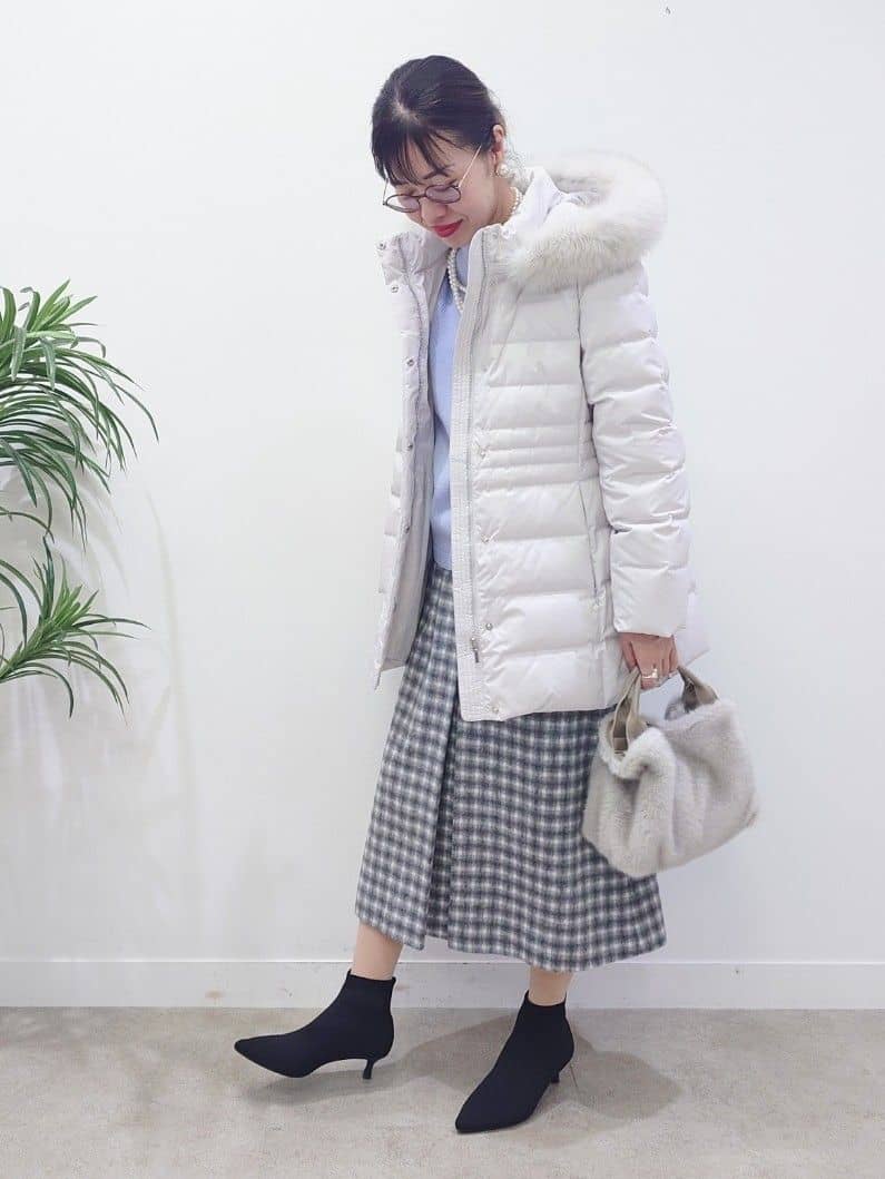 MUTSUKOさんの「UNTITLED｜【洗える】スポンディッシュ ボトルネックニット」を使ったコーディネート
