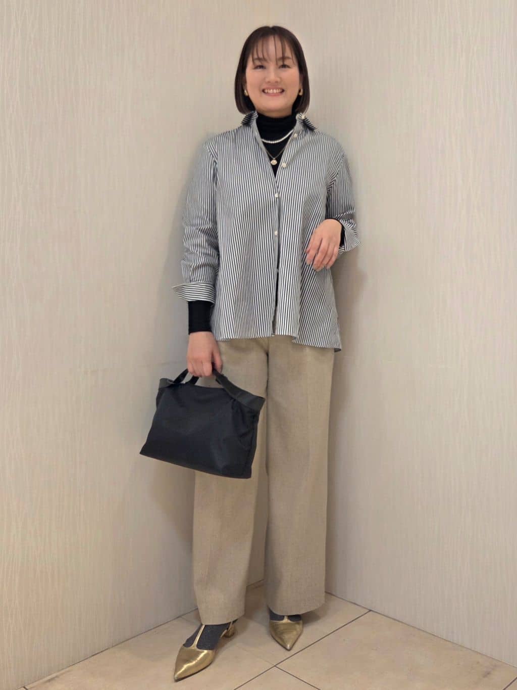 naokoさんの「UNTITLED｜【吸湿発熱/洗える】ハイネックインナー」を使ったコーディネート