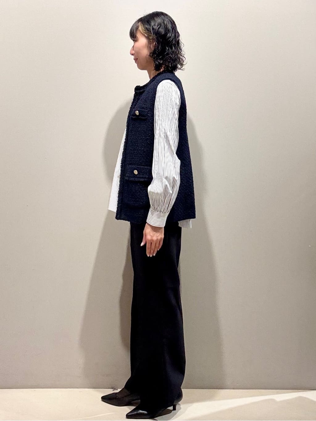 naoさんの「OPAQUE.CLIP｜《通勤対応》ツイードジレ【洗える】」を使ったコーディネート