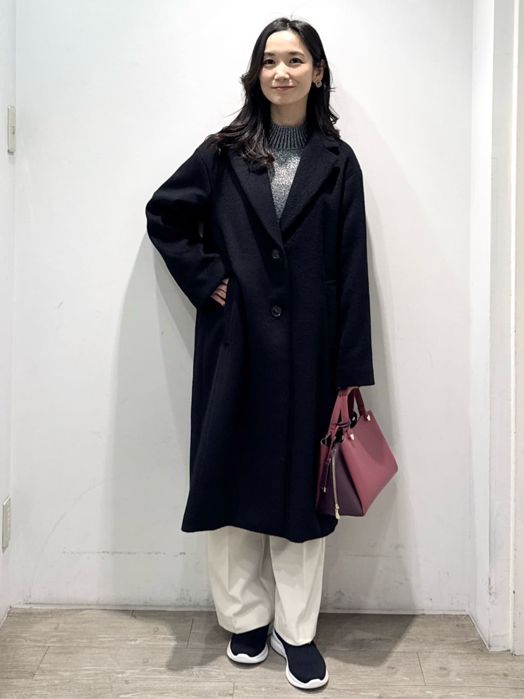yuicciさんの「OPAQUE.CLIP｜ウォームタッチ イージーワイドパンツ【洗濯機洗OK／ストレッチ】≪SS～LL≫」を使ったコーディネート