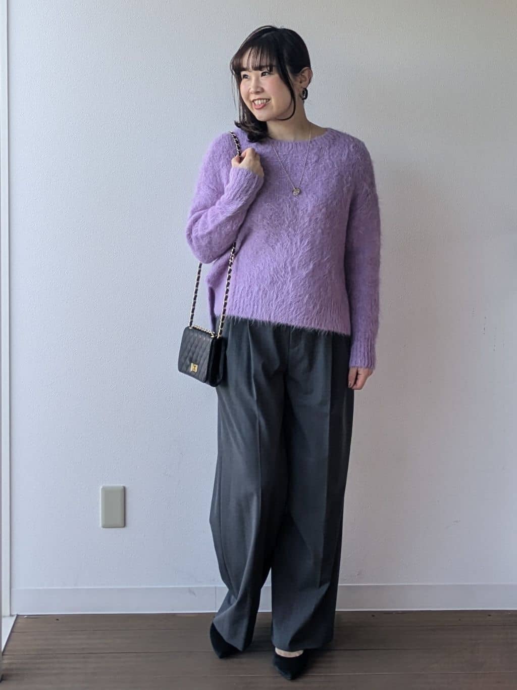 なみきさんの「UNTITLED｜【ゆったり】アルパカ混シャギーニット」を使ったコーディネート