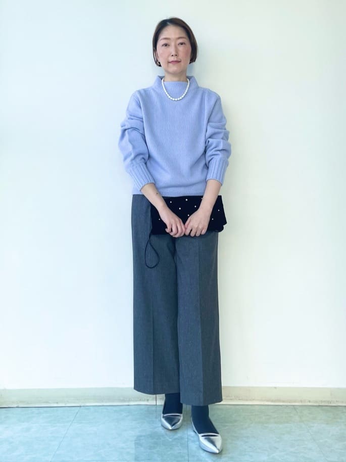 aliceさんの「UNTITLED｜【洗える】スポンディッシュ ボトルネックニット」を使ったコーディネート