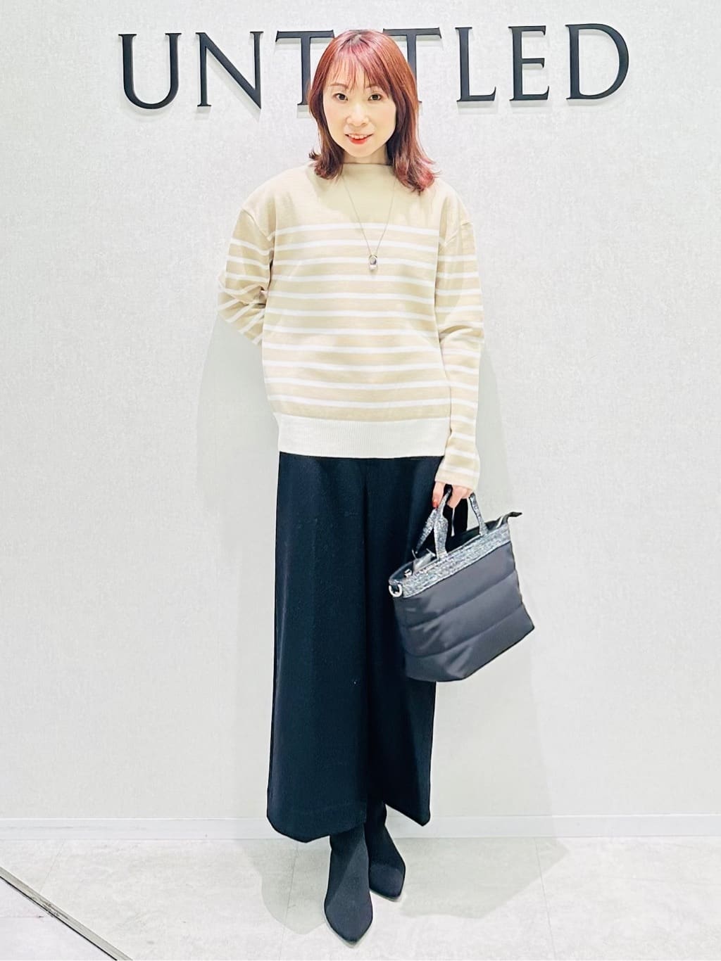 Miwaさんの「UNTITLED｜【軽アウター/ミドル丈】ウールニットコーディガン」を使ったコーディネート