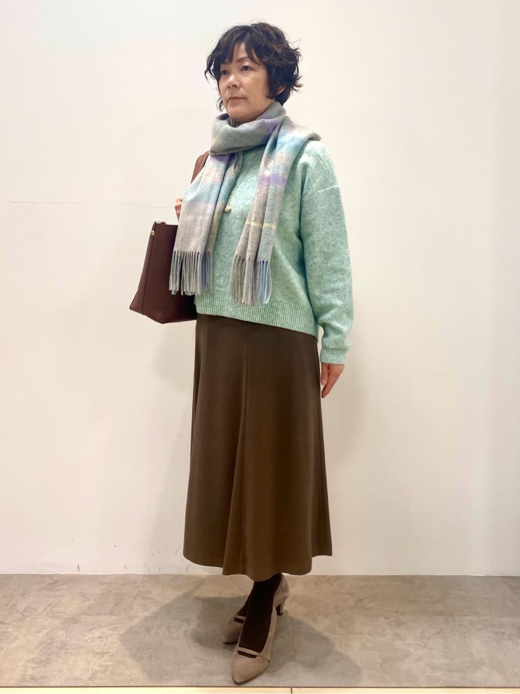 oharaさんの「Reflect｜【通勤】スエードライクフレアスカート」を使ったコーディネート