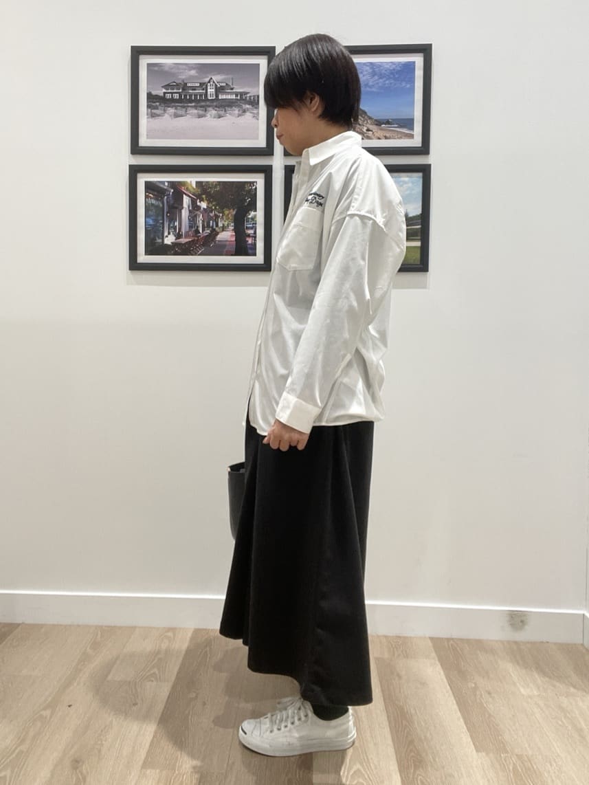 Naoさんの「Dessin｜【洗える】刺繍ロゴ入りオーバーシャツ」を使ったコーディネート