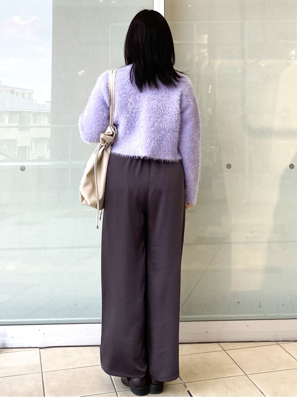 Jeanさんの「OPAQUE.CLIP｜シャギーショートカーディガン【洗濯機OK】《6col》」を使ったコーディネート
