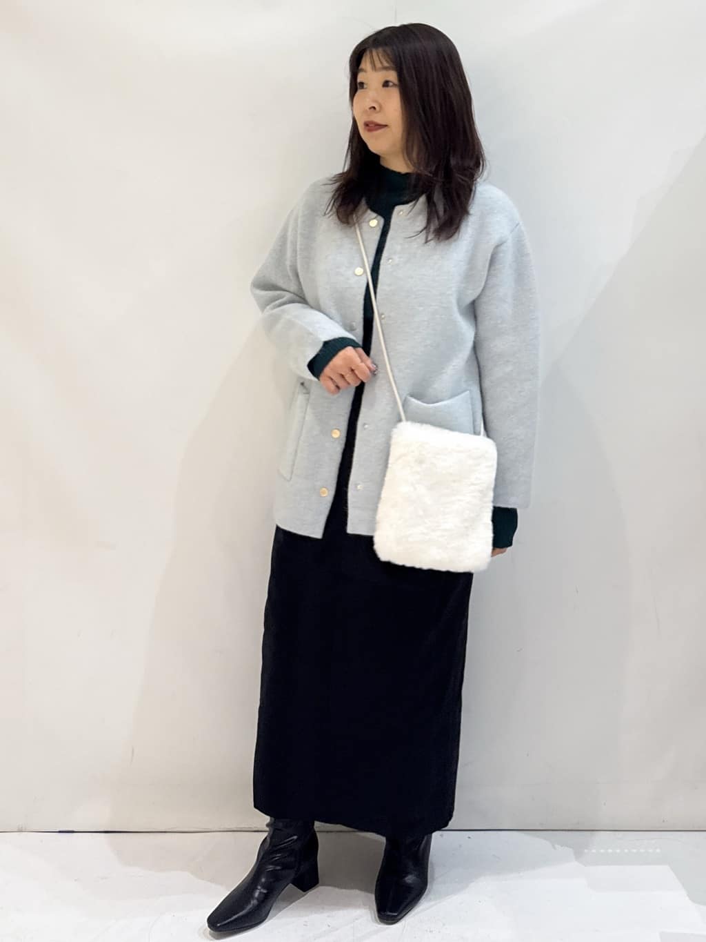 nakkoさんの「OPAQUE.CLIP｜ハイネックリブニット【洗濯機OK】」を使ったコーディネート