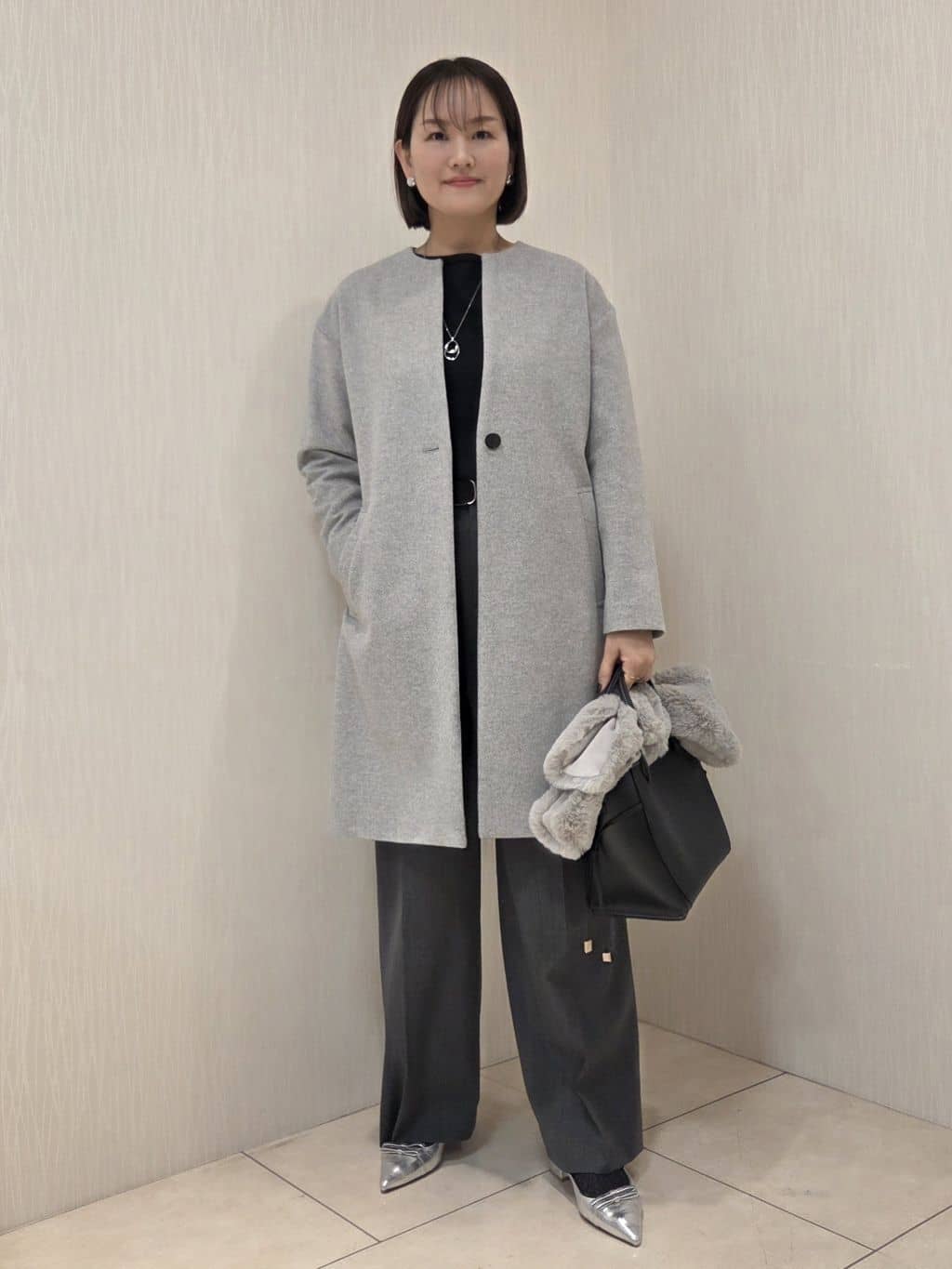 naokoさんの「UNTITLED｜【8色展開/体型カバー】魅せるタイムレスニット」を使ったコーディネート