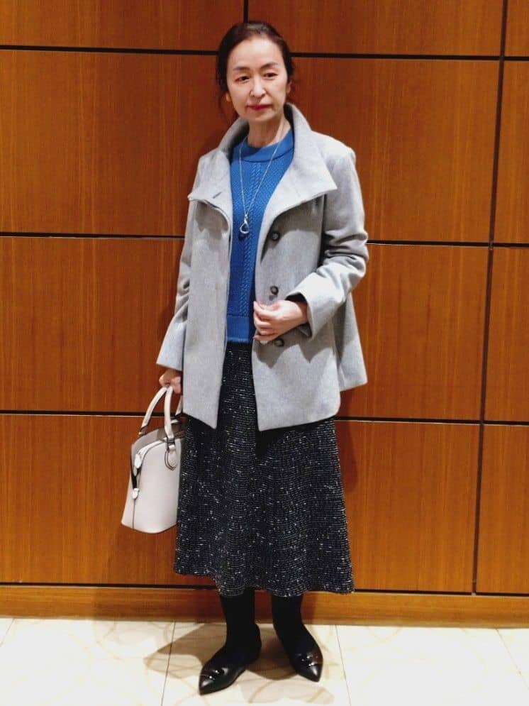 Kさんの「Reflect｜【ほんのりラメ感◎】ケーブル柄ニット」を使ったコーディネート