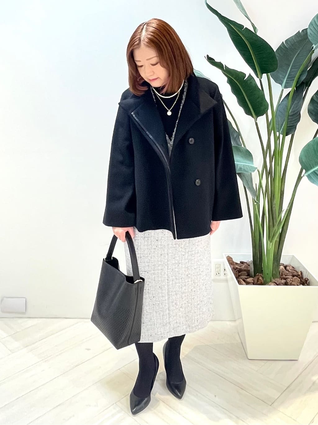 Tomoさんの「UNTITLED｜【着回しが効く／オンオフアウター】ウールショートコート」を使ったコーディネート