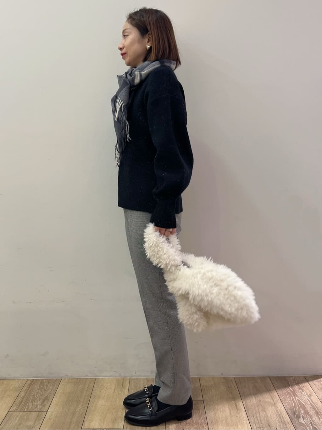 kcさんの「OPAQUE.CLIP｜ウォームストレッチテーパードパンツ【洗濯機OK／防シワ／吸湿発熱】《XS～3L》」を使ったコーディネート