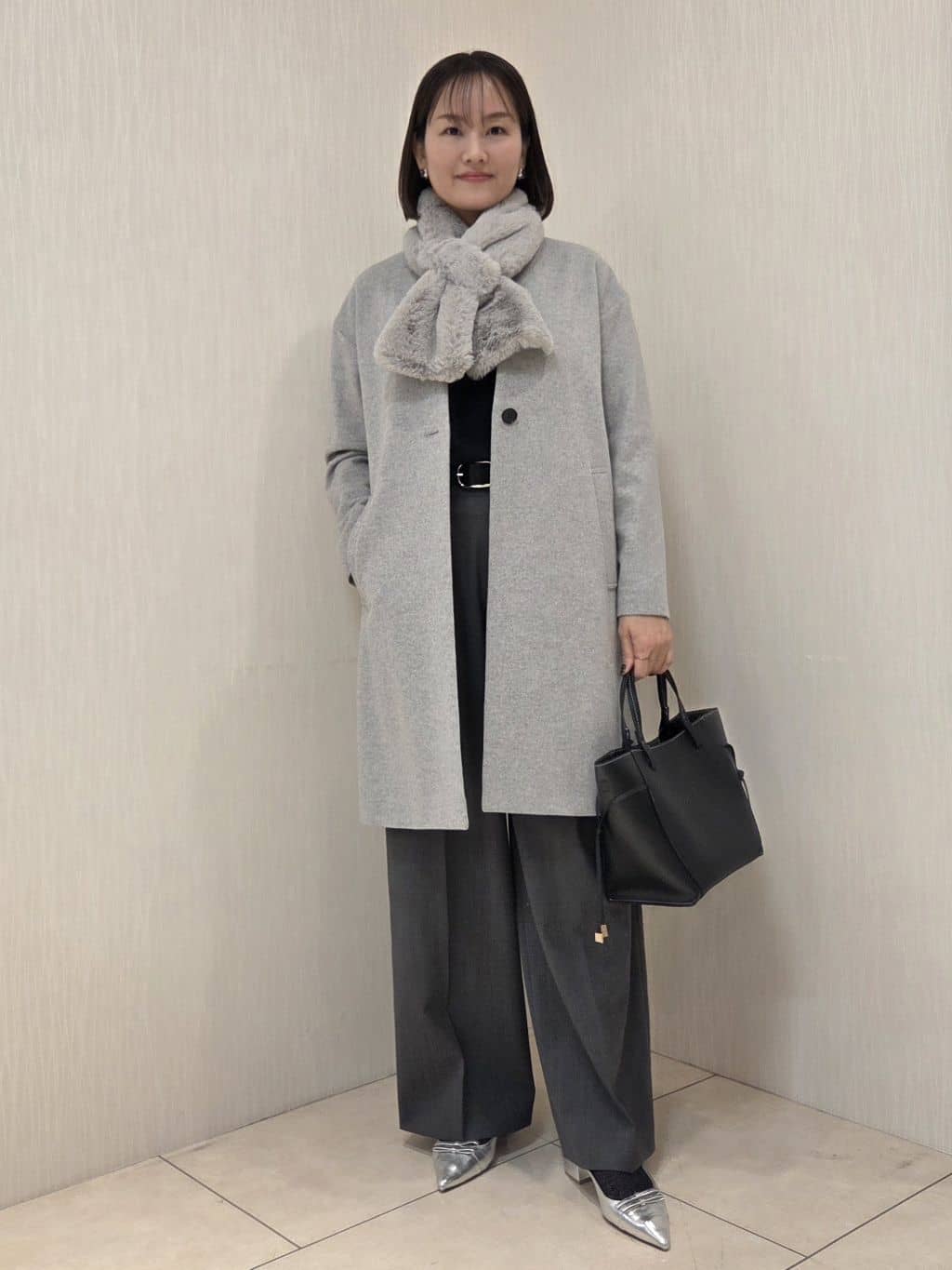 naokoさんの「UNTITLED｜【8色展開/体型カバー】魅せるタイムレスニット」を使ったコーディネート