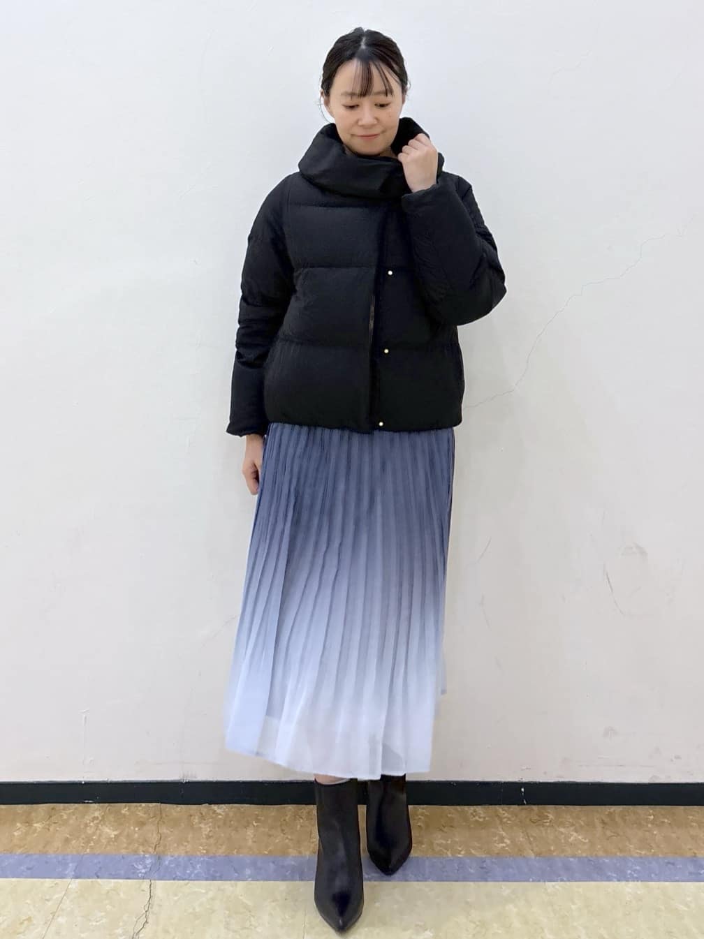 akariさんの「index｜KAWADAダウンショートコート【撥水／洗濯機OK／静電気防止裏地】《XS～LL》」を使ったコーディネート